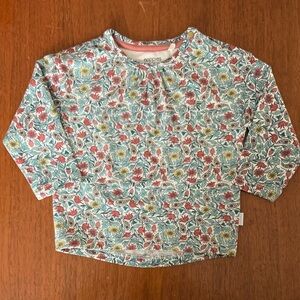 🫐3/$30 NWOT Noppies Organic Kids Long Sleeve Floral Tee size 4-6m